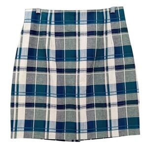 Brooks Fashions Vtg Plaid Pencil Skirt‎ Women's Size 13/14 Lined Preppy Classic